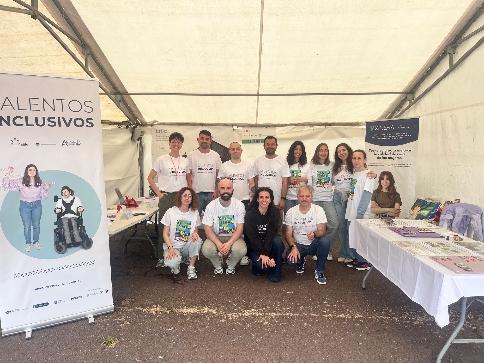 Foto del grupo XINEIA en CUllerciencia 2026. Feria de ciencia en Culleredo. A Coruña